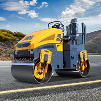 Nouveau mini compacteur vibrant de rouleau de route de 3 tonnes rouleau de route de pneu de machine pour le compactage d'asphalte