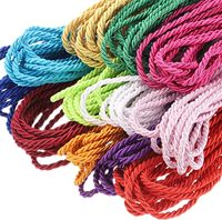 Cordon en satin torsadé 3 brins rose rouge 5 mm, 20 m, pour macramé, garniture décorative, fil tressé haute ténacité, cadeau de Noël, bricolage, rideau