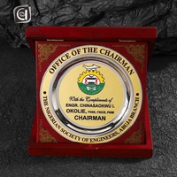 Antique cuivre placage 3D Corée vladivostok plaque de métal souvenir