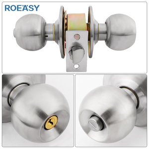 Anti-Theft Waterproof Keyed Entry <strong>Door</strong> <strong>Knob</strong> Set Solid Stainless Steel Interior &amp; Exterior Entrance <strong>Door</strong> Lock - Product Image 1