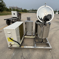Cuve de Refroidissement Réfrigérée en Acier Inoxydable pour Lait, Cuve de Stockage Laitier avec Agitateur pour la Conservation du Lait, du Yaourt et des Liquides