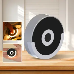 Mini lampe ronde portable avec capteur automatique, commande tactile et clip dorsal pour sac à main, sac à main, éclairage intérieur - Product Image 4