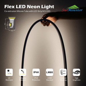 Tubo de luz de tira de neón <span class=keywords><strong>LED</strong></span> Flexible personalizado N1220D IP68 cuerpo de silicona impermeable para letreros de neón para iluminación de piscina - Product Image 3