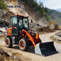 Chargeuse industrielle compacte AOLITE homologuée CE 610C, fournisseur d'usine, mini-chargeuse sur pneus diesel pour l'entretien routier et la manutention des matériaux