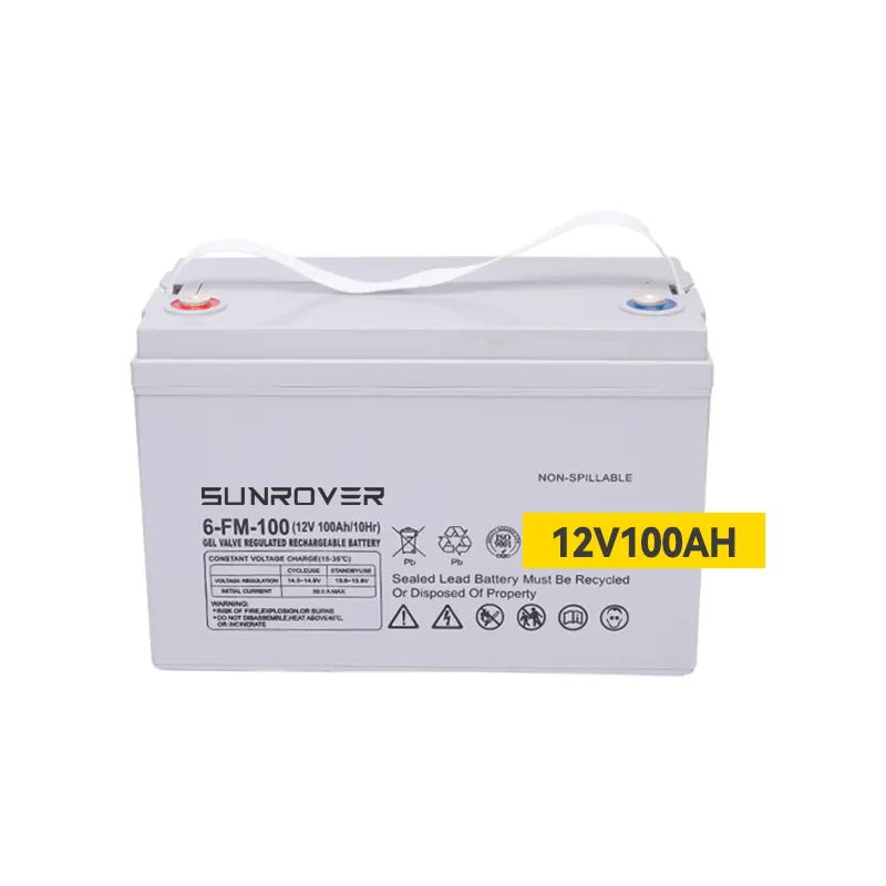 Năng lượng Hệ thống lưu trữ 12V 100AH chì axit Pin tắt lưới năng lượng mặt trời Hệ thống pin 12V 24V