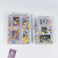 Album photo rose transparent mignon, classeur créatif pour photocards d'idols, format A6 A5, livre de rangement pour cartes à paillettes