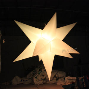 Заводская цена, красивые светящиеся светодиодные звезды, декоративные молнии, многоцветные подвесные надувные звезды, светодиод - Product Image 3