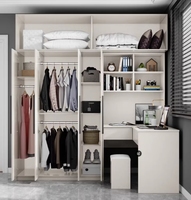 Armoire de bureau d'ordinateur en forme de L pour chambre à coucher moderne et minimaliste Petit appartement Bureau intégré Cabinet Bureau