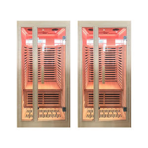 Sauna Infrarroja Interior de <span class=keywords><strong>Madera</strong></span> de Hemlock Sólida a Precio de Fábrica para Hotel, Gimnasio, Centro de Bienestar, OEM Disponible, Bajo Consumo de Energía - Product Image 2