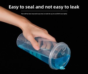 แก้วพลาสติกรูปตัวยูพิมพ์โลโก้ได้ สำหรับงานแต่งงาน ขนาด 14, 16, 24 ออนซ์  แบบฝ้า แก้ว PP แข็งแบบใช้แล้วทิ้ง สำหรับสมูทตี้ ชานมไข่มุก - Product Image 2