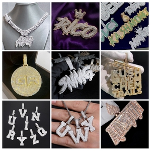 <span class=keywords><strong>Collier</strong></span> vintage pour homme style hip-hop, plaqué or blanc, argent sterling 925, moissanite taille coussin VVS D, pour usage quotidien, cadeau du <span class=keywords><strong>Dieu</strong></span> - Product Image 5