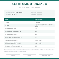 Lactate de L-éthyle CAS 687-47-8 Solvant chiral de haute pureté