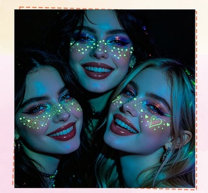 Adesivi per Tatuaggi Temporanei Luminosi al Buio, Simpatici Patch per Trucco con Effetto Lentiggine Finta a <span class=keywords><strong>Stella</strong></span> che si Illumina al Chiaro di Luna, per Feste - Product Image 2