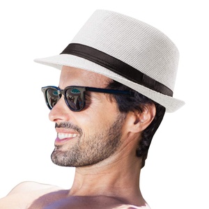 Sombrero Fedora de Paja SOLPOP con Decoración de Cinta Personalizada para Hombre y Mujer, Estilo Trilby, para Fiesta, Gorra Panamá de Ala Corta Estilo Años 20 - Product Image 3