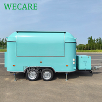 WECARE Street Voiture à manger remorquable Bar extérieur Café Burger Van Remorque traiteur Hotdog Churros Food Truck Trailer entièrement équipé