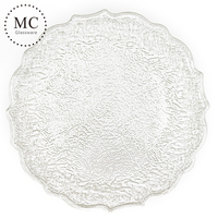 Chargeur en plastique 13 "pour assiettes décor de table de mariage assiettes décoratives florales pour fête vacances événement fournitures