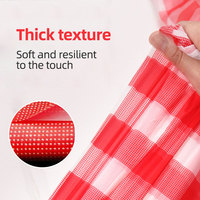 1.37*1000CM nappe en plastique imperméable jetable à la main à carreaux rouge blanc couverture de Table rouleau en gros Colls rouleau