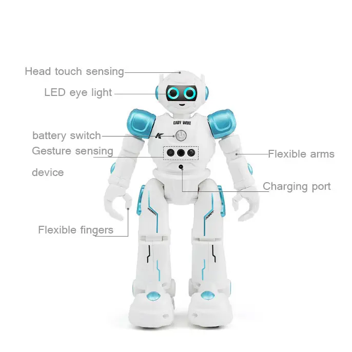 최신 디자인 지능형 Rc 로봇 Led 빛 슬라이딩 모드 터치 응답 제스처 Sensering 어린이 최고의 선물