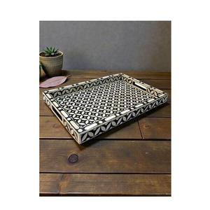 Bandeja de Madera Art Deco de Lujo para Decoración del Hogar con Detalles de Artesanía Fina y Estilo Moderno para Celebraciones de Diwali - Product Image 3