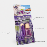 Diffuseur d'arômes pour voiture en verre de 8 ml avec bouchon en bois, cordon suspendu, 6 parfums, logo personnalisé, OEM, désodorisant pour voiture