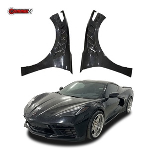 ชุดแต่งช่องระบายอากาศกันชนหน้าคาร์บอนไฟเบอร์แบบแห้ง สำหรับ Corvette C8 Stingray ผลิตจากคาร์บอน PrePreg แท้ สำหรับตกแต่งแผงข้างรถ - Product Image 1