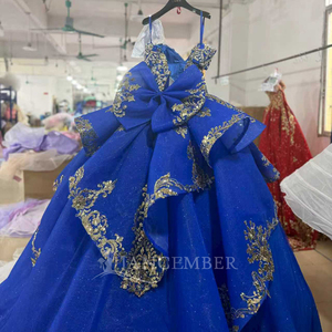 Jancember 5841 Scintillant Bleu Royal Hors Épaule 15 Anos Xv Quinceanera Filles Robes - Product Image 5