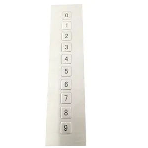 custom industrial wholesale price keyboard metal switches reasonable price stainless steel panel IP65 10 keys keypad