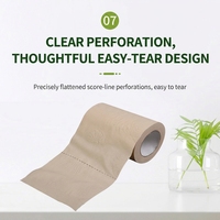 Tisu Toilet Ramah Lingkungan Sekali Pakai, Kuat, Daya Serap Tinggi, Lembut, 100% Pulp Bambu, Inti Bebas Debu, Dapat Disesuaikan untuk Hotel