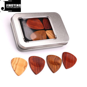 2023 ملحقات جيتار موسيقى Jingying، 4 قطع من الخشب الصلب لاقطات الغيتار + 1 قطعة مجموعة مربعات معدنية لاقط الغيتار - Product Image 3