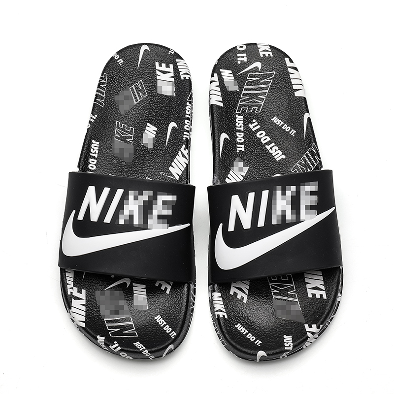 Большие брендовые тапочки, оптовая продажа, Нескользящие, сделано в Китае, черные и белые сандалии, летние уличные модные износостойкие Тапочки