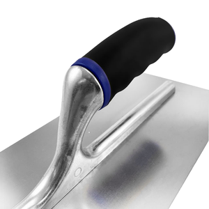Truelle à bord plat de qualité industrielle 11 avec poignée ergonomique, lame en caoutchouc éponge carrée pour finition du ciment, en acier inoxydable - Product Image 1
