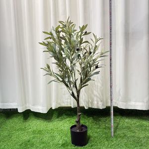 Bonsái <span class=keywords><strong>de</strong></span> <span class=keywords><strong>Olivo</strong></span> Artificial Desmontable, Planta Verde Artificial en Maceta para Decoración del Hogar y Sala <span class=keywords><strong>de</strong></span> Estar - Product Image 6