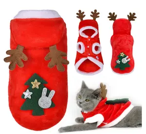 2024 Besting selling Wholesale Cute Pet Clothing Funny Christmas Santa Claus Riding Horse Dogs Pet Winter Warm Clothing Costume