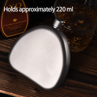 Gourde en titane portable CIEUIS de 220 ml, logo personnalisé, bouteille à vin d'extérieur, gourde à whisky avec bouchon à vis