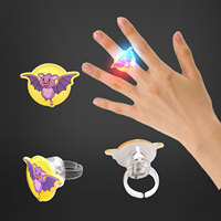 Anneaux LED d'Halloween Écologiques : Kits d'Accessoires de Fête Lumineux dans le Noir (Chauve-souris, Citrouille, Crânes) pour Enfants – Accessoires de Déguisement Très Vendus