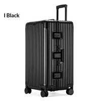 Valise trolley unisexe grande capacité 28 pouces en alliage aluminium-magnésium, avec serrure TSA et roues pivotantes à 360 degrés – Vente en gros