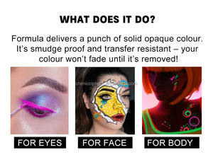 Palette de peinture pour <span class=keywords><strong>visage</strong></span> Halloween, <span class=keywords><strong>maquillage</strong></span> fluorescent à 8 couleurs, peinture corporelle à séchage rapide pour <span class=keywords><strong>carnaval</strong></span>, fête, festival - Product Image 4