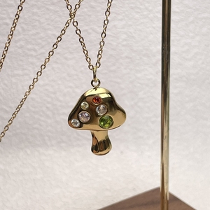 INS no deslustre impermeable ins Acero inoxidable forma oro seta collar - Product Image 6