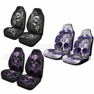 Housse de siège de voiture universelle avec imprimé crâne 3D, protection de siège avant, coussin de siège, couverture complète pour la plupart des voitures, accessoires de voiture SUV, 1/2 pièce - Product Image 2