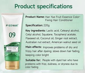 PYON NAN Masque Capillaire Fixateur de <span class=keywords><strong>Couleur</strong></span> Permanent à l'Huile d'Argan Marocaine pour Cheveux Teints et Abîmés - Sans Silicone, aux Fruits Mixtes - Product Image 4