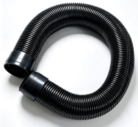 Tuyau d'admission d'air flexible en caoutchouc ondulé noir pour compresseur d'air, coudé, pour la ventilation des machines et l'évacuation de la poussière