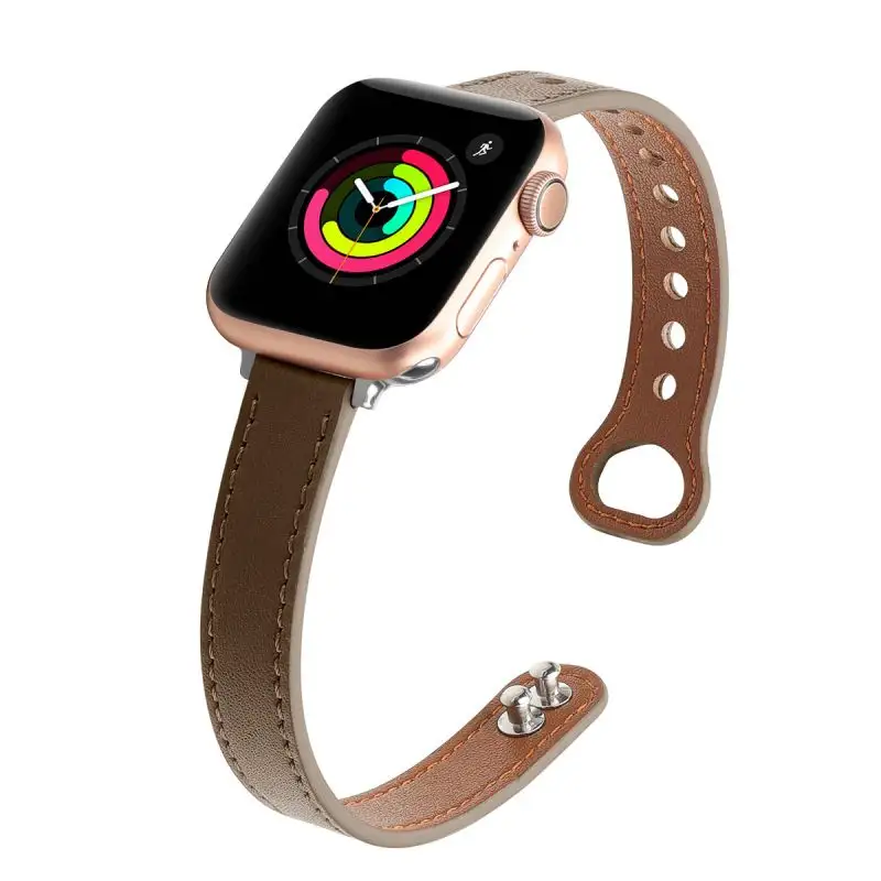 Женский кожаный ремешок с двойной пряжкой для Apple Watch iWatch7 6 5 4 3 2 1