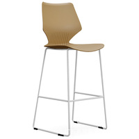 Tabouret haut empilable moderne en plastique, chaise de bar chic pour la maison, les cafés, les pubs, les coins lecture et le bureau