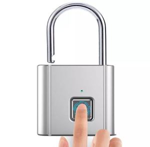 <span class=keywords><strong>Cadenas</strong></span> à empreintes digitales avec alarme numérique intelligente, étanche IP65, <span class=keywords><strong>cadenas</strong></span> biométrique intelligent pour sac de boîte, porte de vélo, entrepôt - Product Image 1