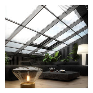Kaca gaya kontemporer piramida langit surya bingkai penutup jendela atap lampu langit-langit listrik - Product Image 3