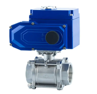 Vanne à boisseau sphérique électrique avec filetage en acier au carbone et commande manuelle de type coque pour eau haute température OEM