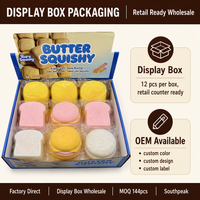 Southpeak Toy Butter Bread Squishy PU Foam Slow Rising Fidget Toys Squeeze Toy Stress Relief Toy Squishy Factory OEM Wholesale