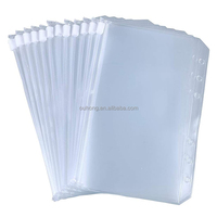 Bolsas de plástico de Pvc para agenda, carpeta de archivos transparente impermeable con cremallera, bolsa de 6 anillos, soporte de hojas sueltas, carpeta de bolsillo, A5, A6