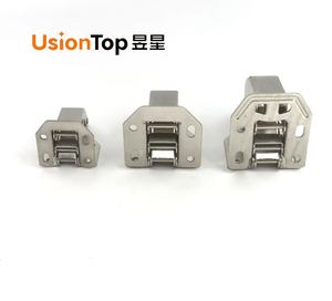 UsionTop 両開き隠しソフトクローズドアヒンジ 金属製 4インチ 油圧ヒンジ キッチン/ワードローブ/家具/キャビネット用 フロッグヒンジ - Product Image 3