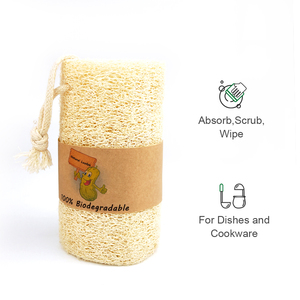 Круглая люфа, экологически чистая упаковка, Органическая биоразлагаемая отшелушивающая Удобная губка для люфы - Product Image 5